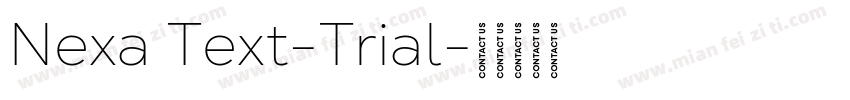 Nexa Text-Trial字体转换